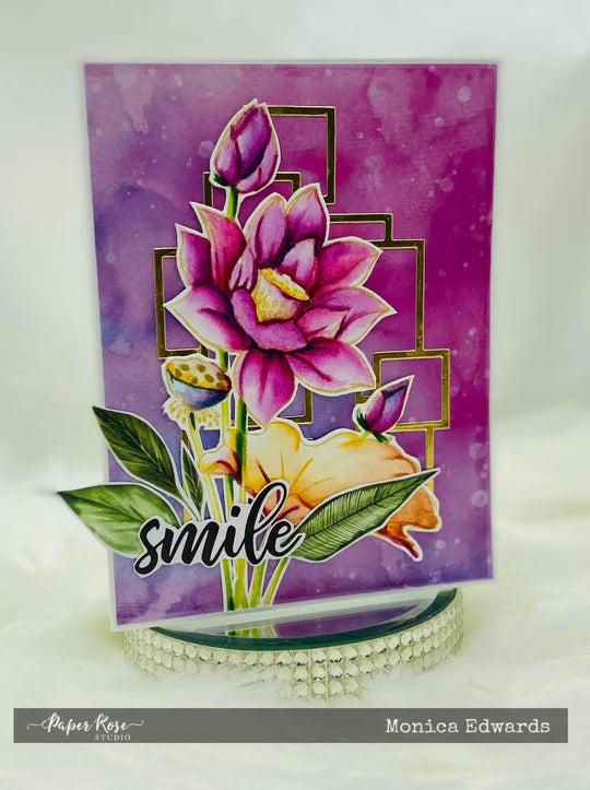 Paper Rose -  Clear Stamp Set -Lotus Bouquet