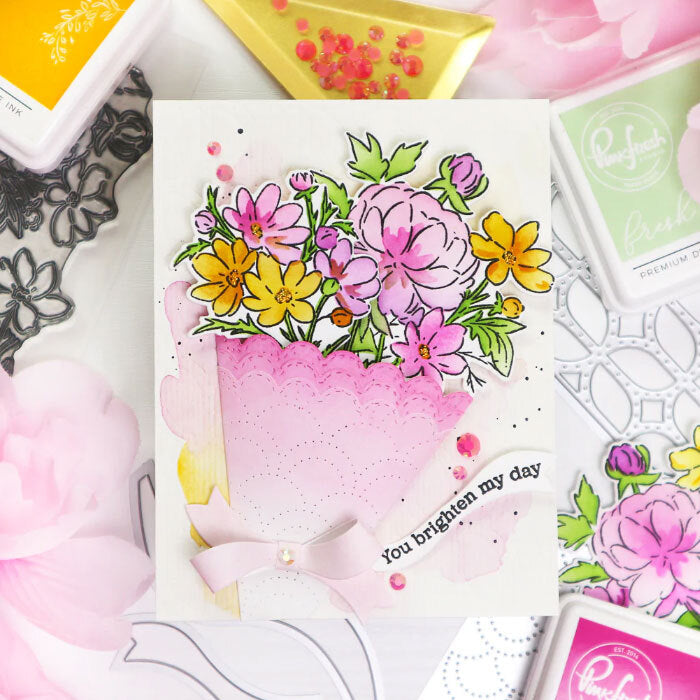 PinkFresh Studio-Layering Stencils - Whimsical Blooms