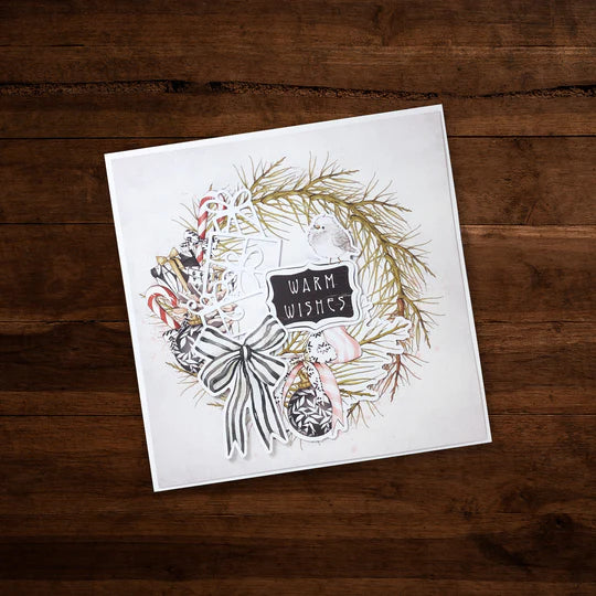 Paper Rose - Pink Christmas Cardmaking Kit