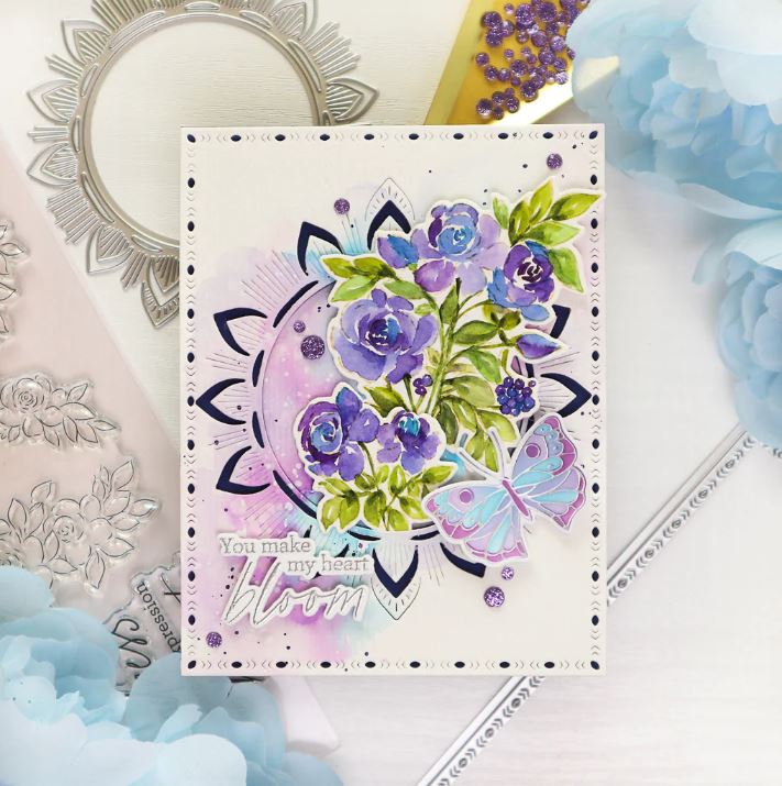PinkFresh Studio - Clear Stamp - Indigo Roses