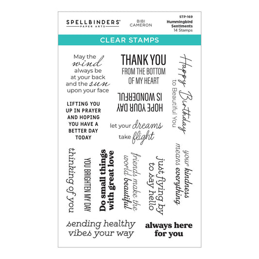 Spellbinders- Paper Arts -  Clear Stamps - Hummingbird Sentiments