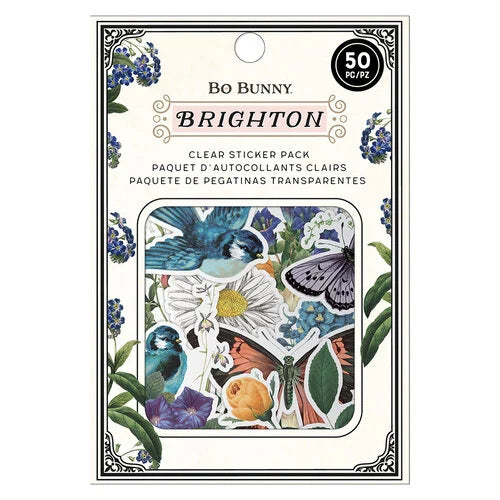 BoBunny - Brighton Collection  - Die Cut Clear Sticker Pack