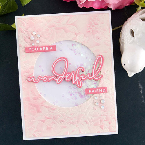 Spellbinders- Paper Arts - Hot Foil Plates Hello Friend Sentiments