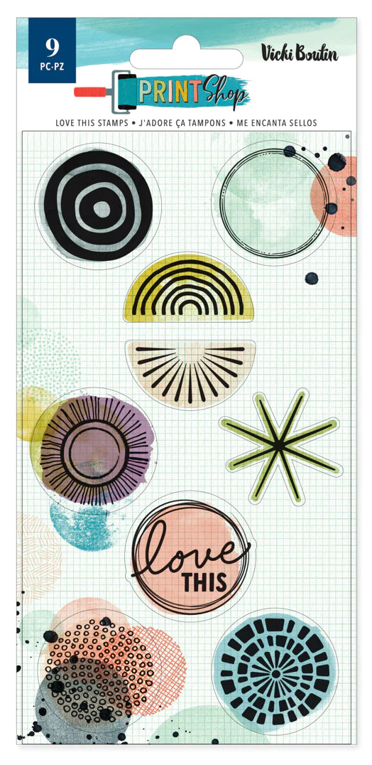 Acrylic Stamps - Vicki Boutin - Print Shop Love This Stamp Set