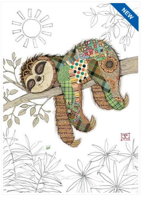 Bug Art Luxury Greeting Cards - Simon Sloth