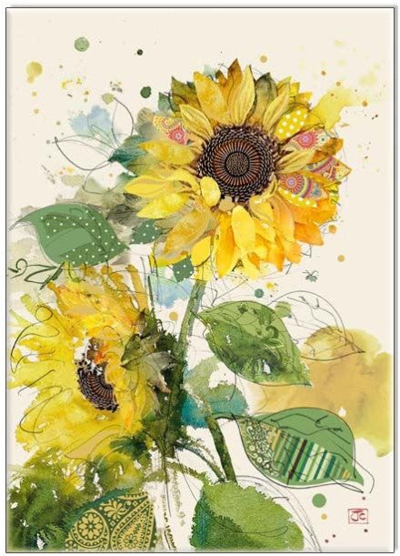 Bug Art Luxury Greeting Cards -Sunflowers