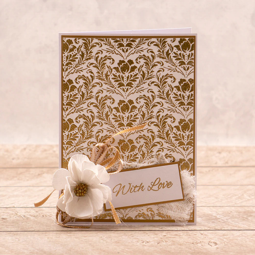 Acrylic Background Stamp - Flourished Flowers Arts & Crafts Couture Creations