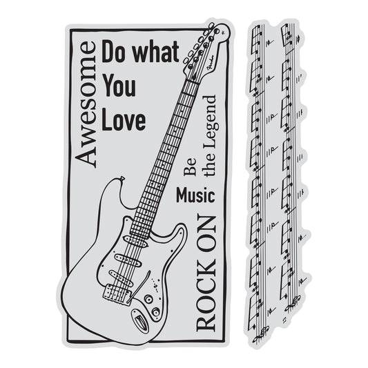 Acrylic Outline Stamps - Framed Guitar Arts & Crafts Couture Creations