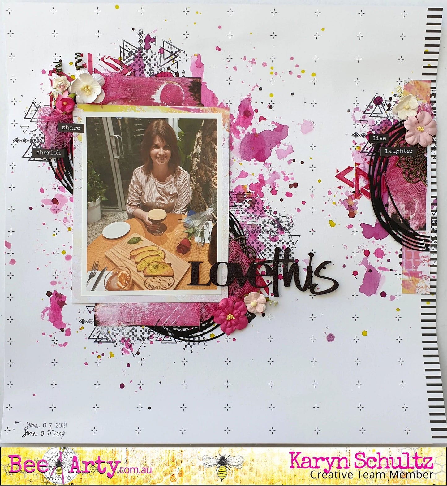 Acrylic Stamps - Geo Grunge Arts & Crafts Bee Arty