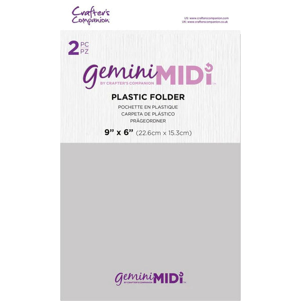 Crafters Companion Gemini Midi Plastic Folder Arts & Crafts Crafters Companion