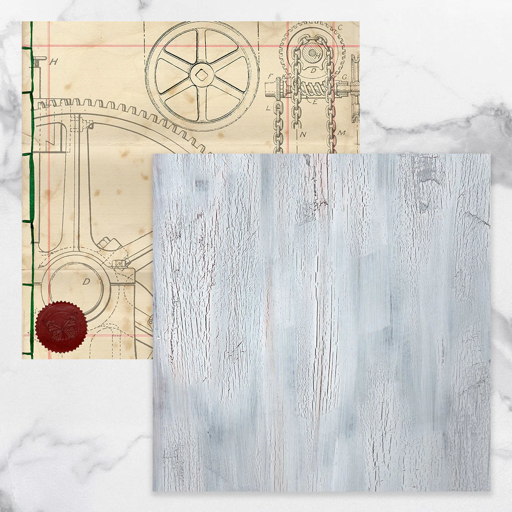 Double Sided Patterned Papers - Steampunk Dreams Collection #04 Arts & Crafts Couture Creations