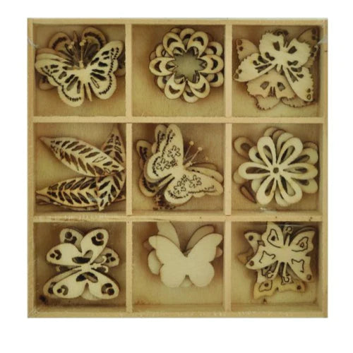 Kaisercraft - Wooden Flourish Pack - Butterfly Arts & Crafts Kaisercraft
