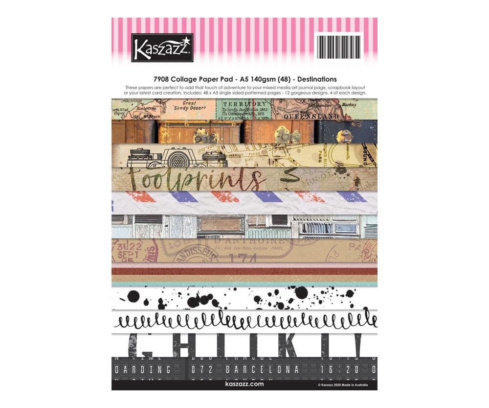 Kaszazz Collage Paper Pad - Destinations Arts & Crafts Kaszazz