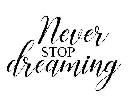 Kaszazz Rubber Stamp - Never Stop Dreaming Arts & Crafts Kaszazz