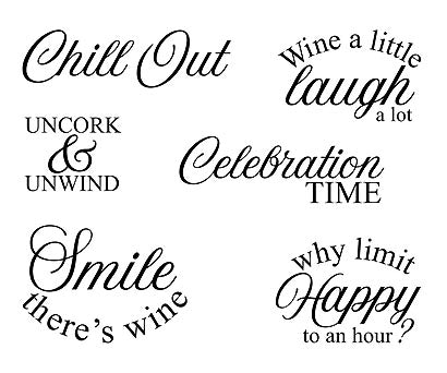 Kaszazz Rubber Stamp - Word Montage - Chill Out (uncut) Arts & Crafts Kaszazz