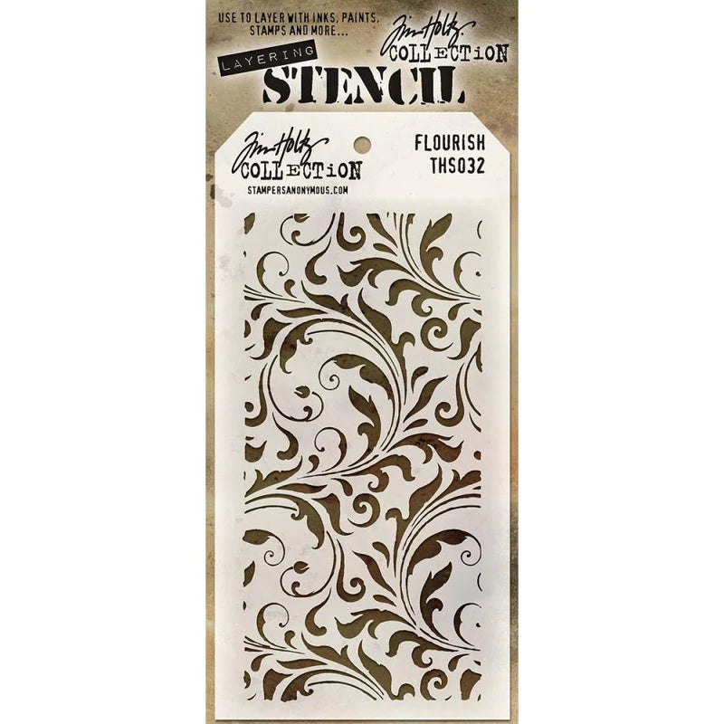 Layering Stencil - Stampers Anonymous - Flourish Arts & Crafts Tim Holtz