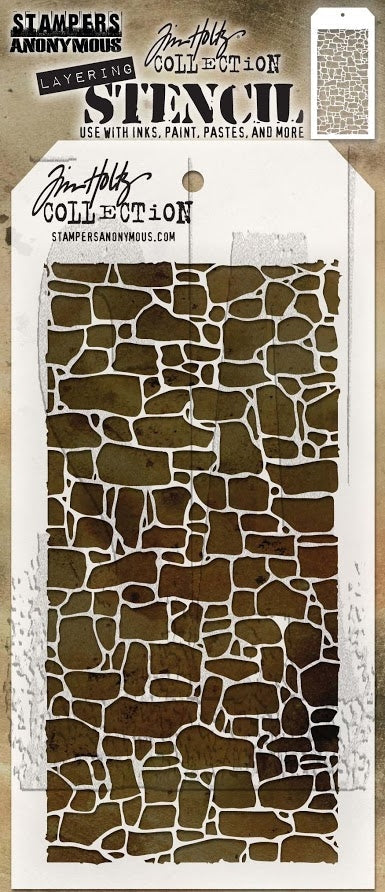 Layering Stencil - Stampers Anonymous - Stone Arts & Crafts Tim Holtz