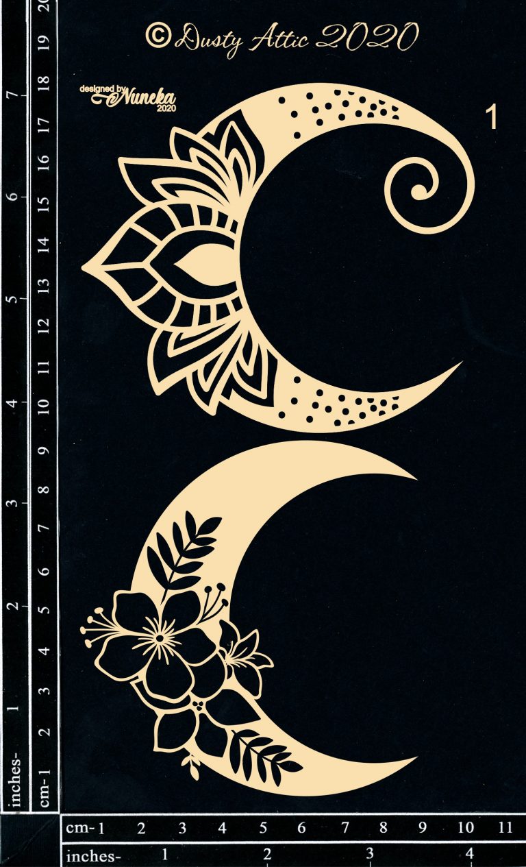 Dusty Attic - Chipboard - Moons #1 by Nuneka