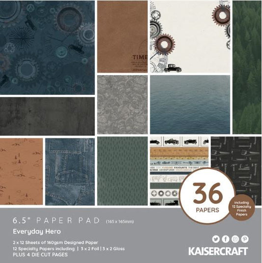 Paper Pad - Everyday Hero 6.5 x 6.5 (36 sheets) Arts & Crafts Kaisercraft