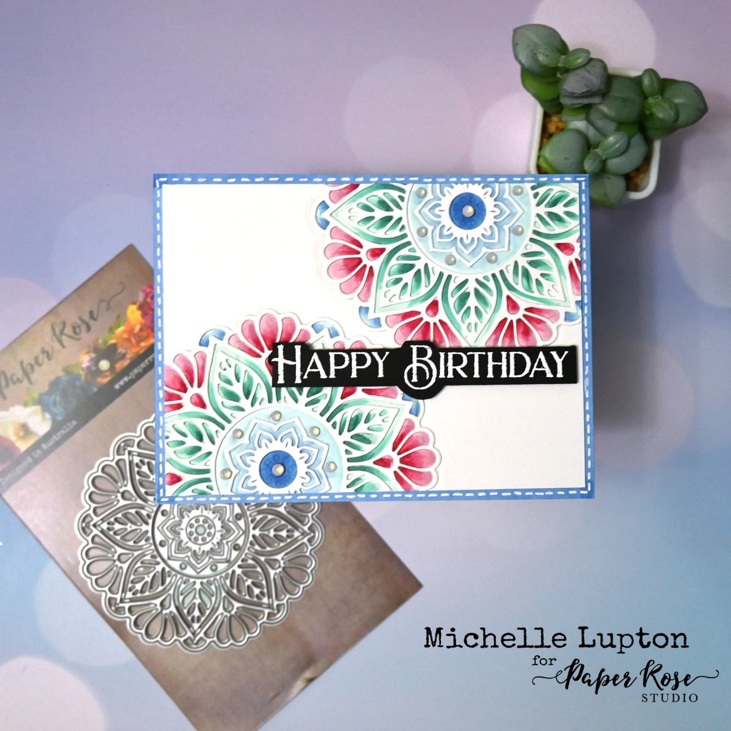 Paper Rose - Metal Die - Audrey Circle Mandala Arts & Crafts Paper Rose