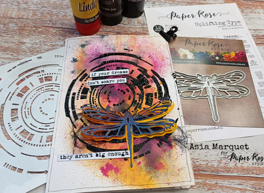 Paper Rose - Metal Die - Dragonflies Arts & Crafts Paper Rose