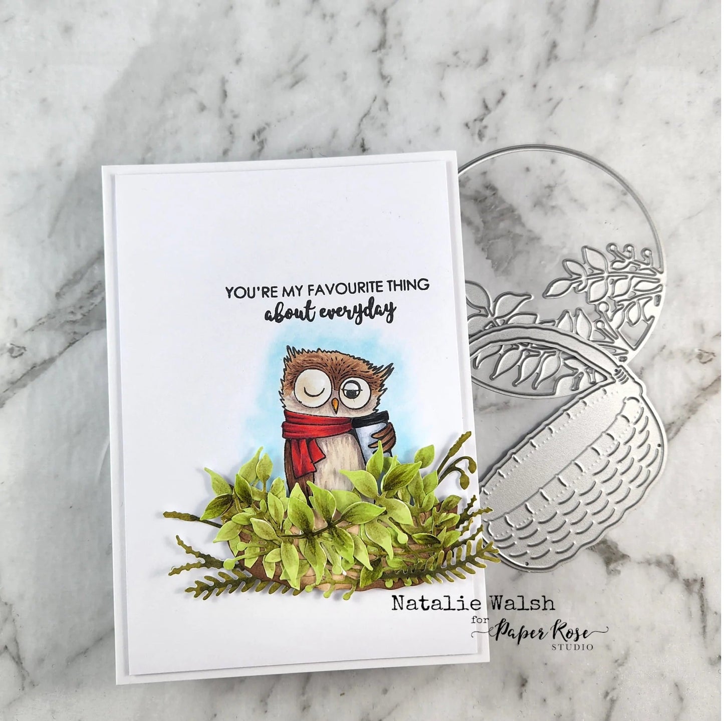 Paper Rose - Metal Die - Leafy Circle Fine Script Layered Arts & Crafts Paper Rose