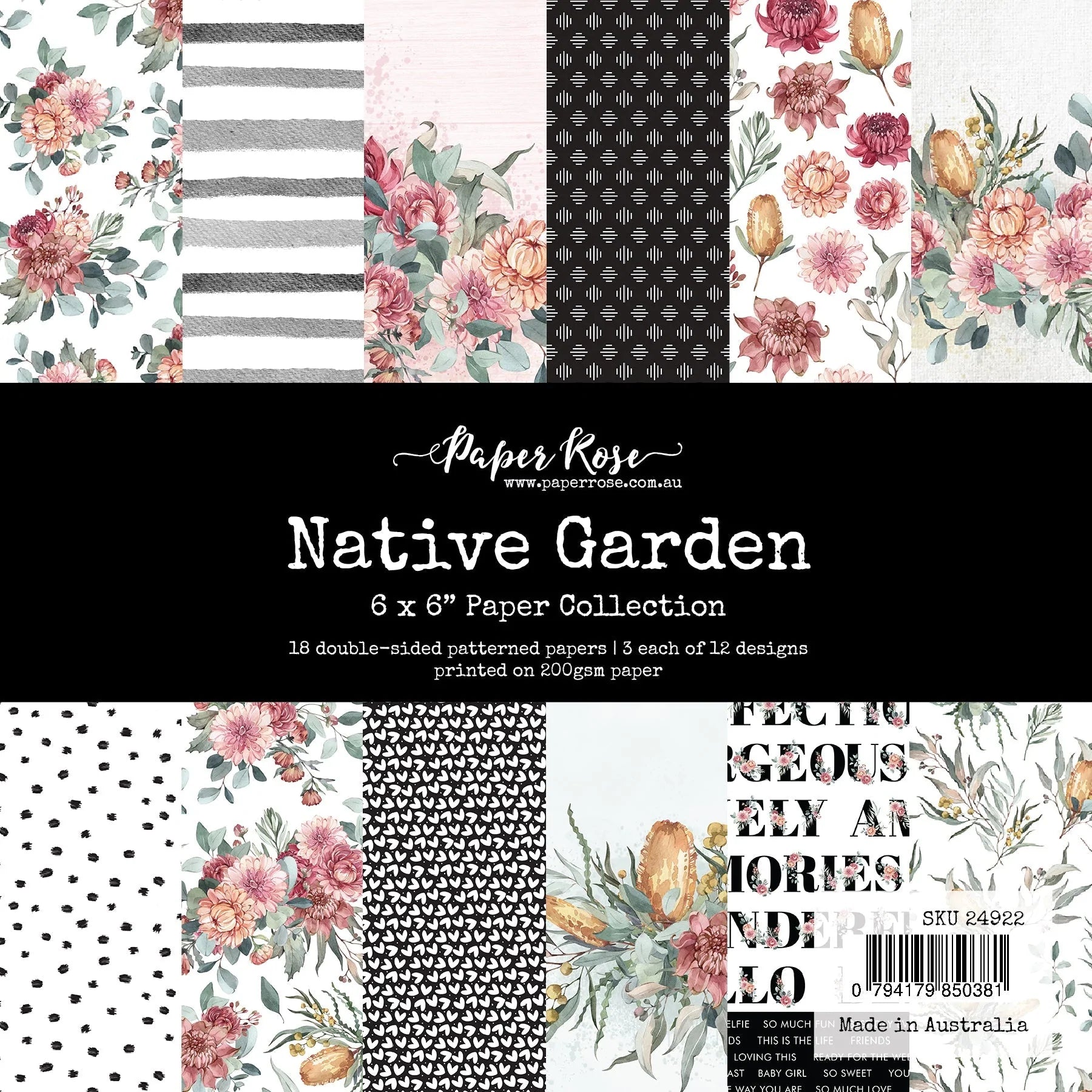 Paper Rose - Native Garden 6x6 Paper Collection Arts & Crafts Paper Rose