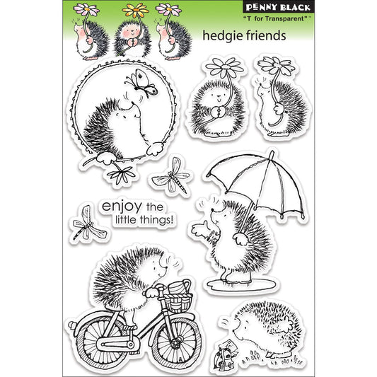 Penny Black - Hedgie Friends - clear Stamp Set Arts & Crafts Penny Black
