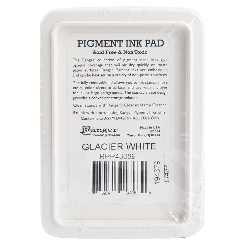 Ranger Pigment Ink Pad Glacier White - 10Cats