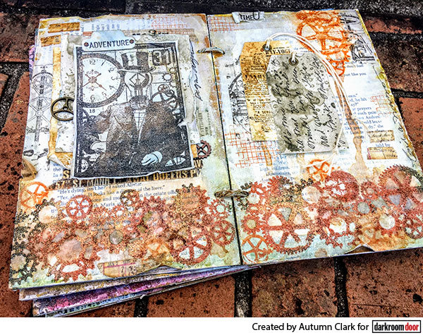 Rubber Stamp - Darkroom Door - Border Stamps - Cogs Arts & Crafts Darkroom Door