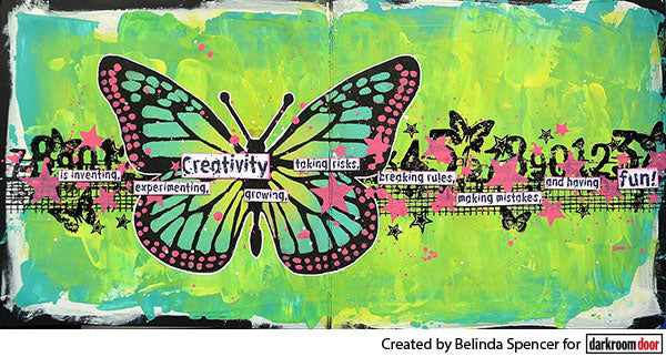 Rubber Stamp - Darkroom Door - Border Stamps - Numbers Arts & Crafts Darkroom Door