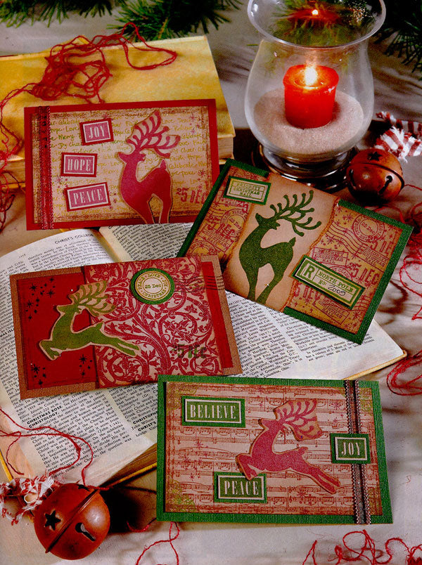 Rubber Stamp - Darkroom Door - Christmas Reindeer Arts & Crafts Darkroom Door