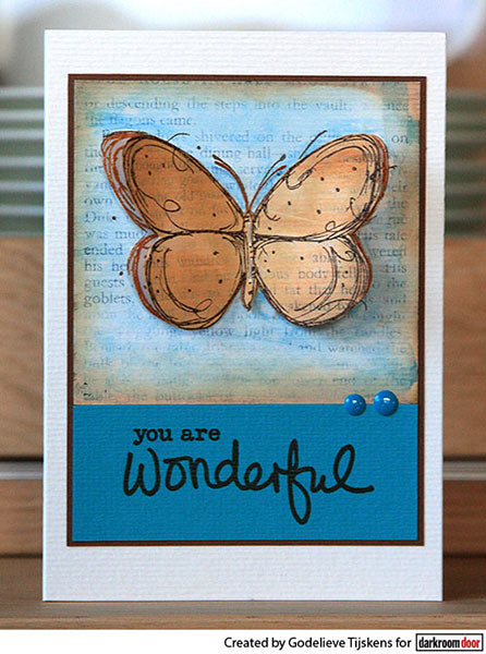 Rubber Stamp - Darkroom Door - Fine Butterflies Arts & Crafts Darkroom Door