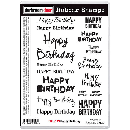 Rubber Stamp - Darkroom Door - Happy Birthday Arts & Crafts Darkroom Door