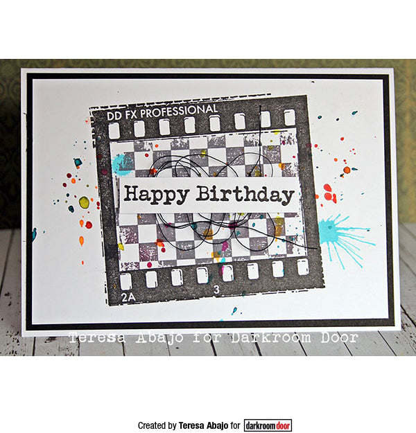 Rubber Stamp - Darkroom Door - Happy Birthday Arts & Crafts Darkroom Door