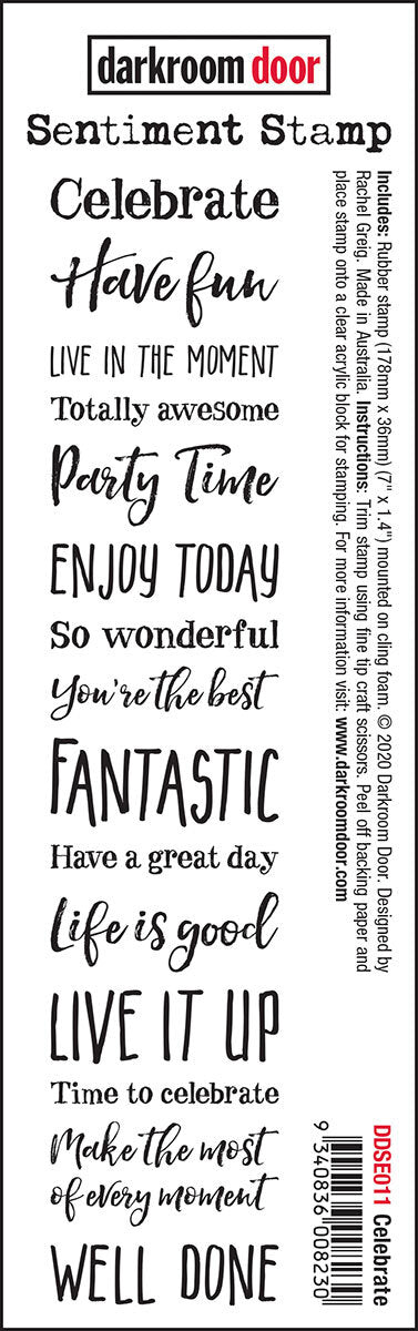 Rubber Stamp - Darkroom Door - Sentiment Stamp - Celebrate Arts & Crafts Darkroom Door