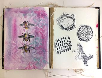 Rubber Stamp - Dina Wakley - Text and Scribbles