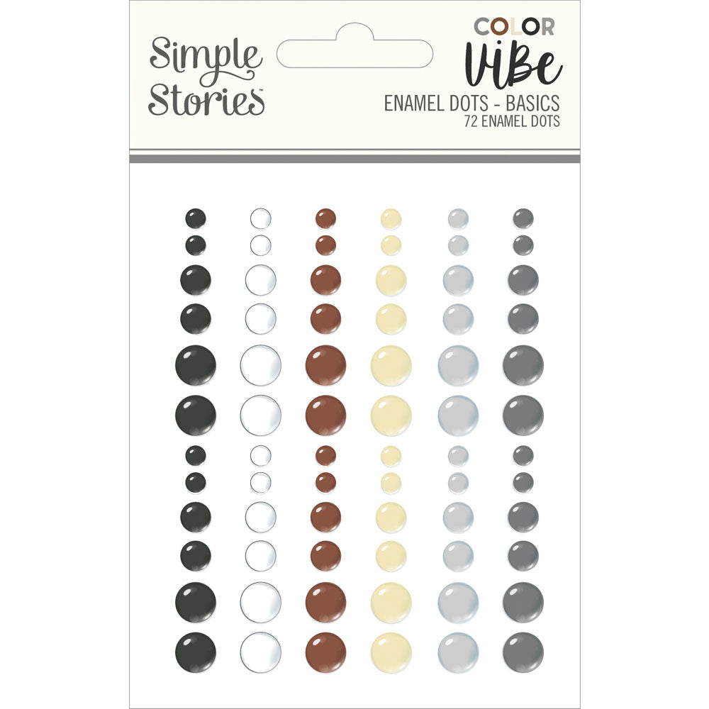 Simple Stories - Enamel Dots - Basics (72) Simple Stories