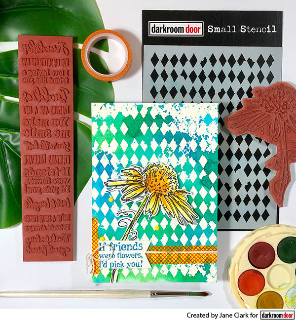 Stencil - Darkroom Door -Diamonds Arts & Crafts Darkroom Door