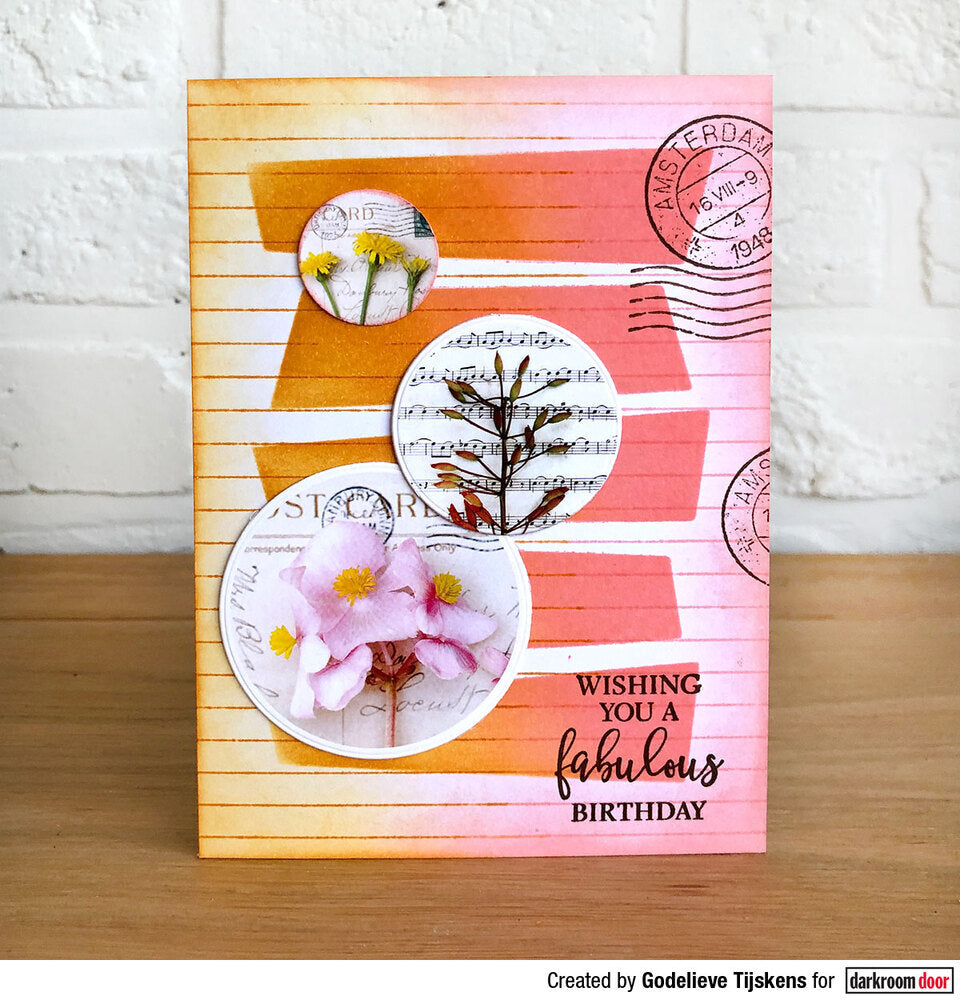 Stencil - Darkroom Door - Five Wonky Strips Arts & Crafts Darkroom Door