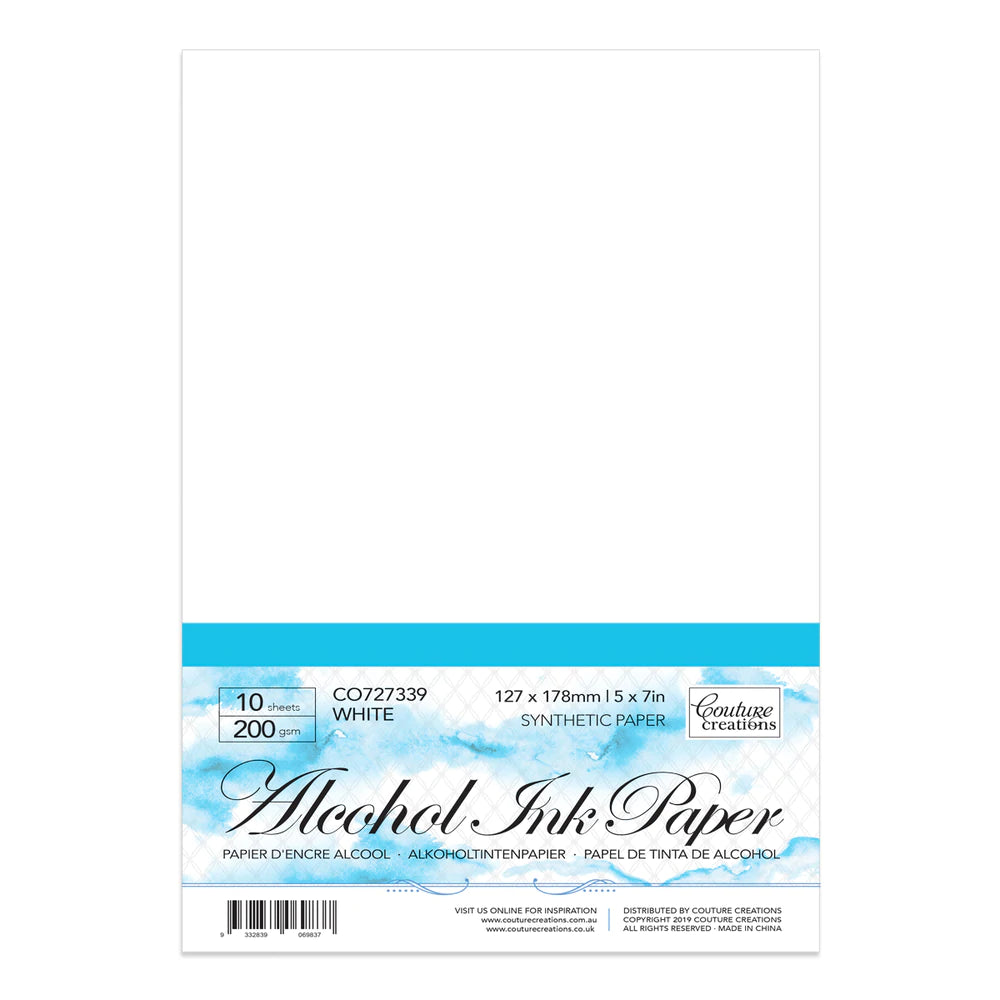 Synthetic Paper White 5x7inch - (200gsm 10 sheet per pk) Arts & Crafts Couture Creations