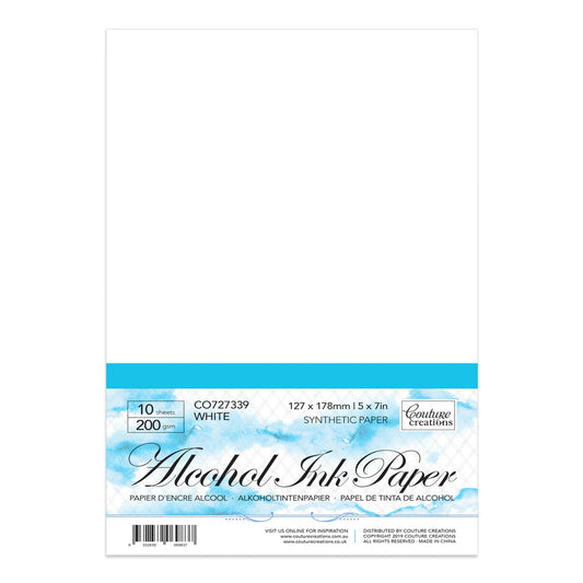 Synthetic Paper White 5x7inch - (200gsm 10 sheet per pk) Arts & Crafts Couture Creations