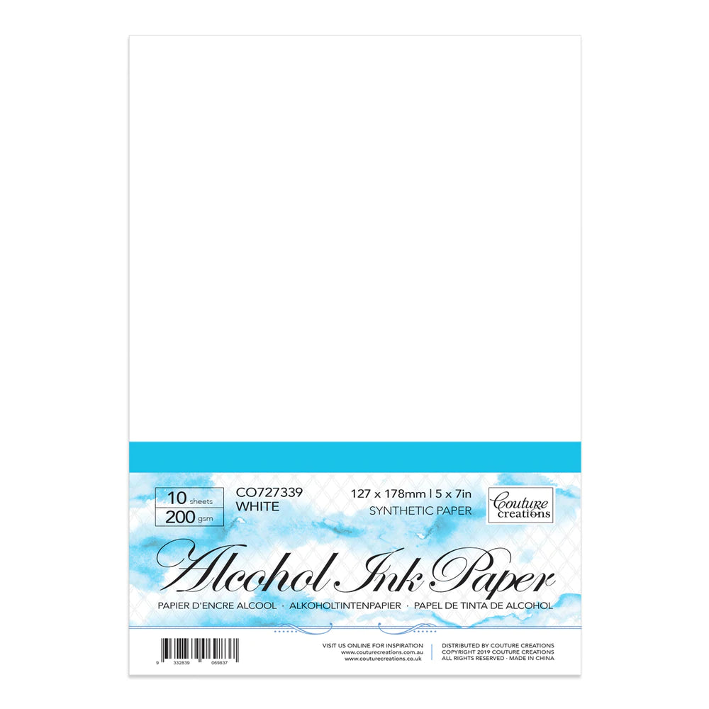 Synthetic Paper White 5x7inch - (200gsm 10 sheet per pk) Arts & Crafts Couture Creations