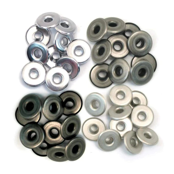 We R Memory Keepers - Wide Eyelets - Cool Metal