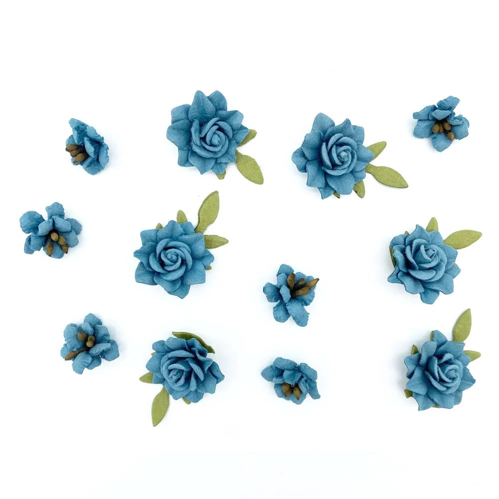 49 and  Market Handmade Paper Flowers - Florets - Slate