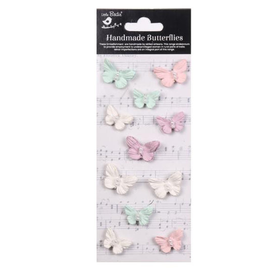 Little Birdie - Handmade Butterflies 11pc - Fairy Garden