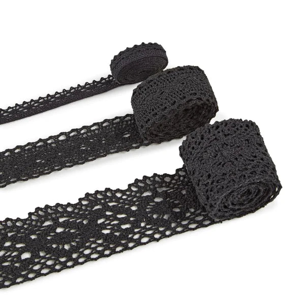 49 and Market Essential Trims - Black  3 Styles 2m each