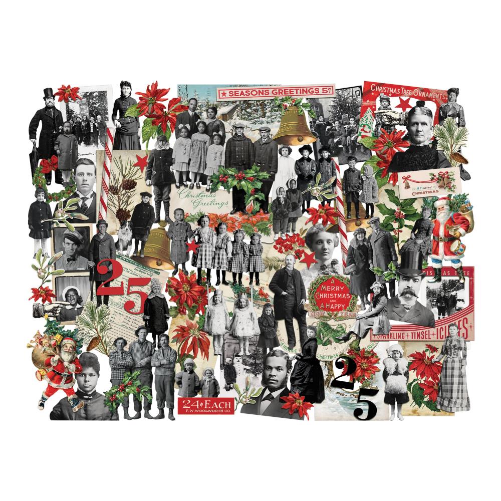 Tim Holtz - Idea-Ology Ephemera - Christmas 2023 Layers & Paperdolls 95/pkg