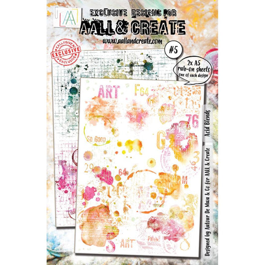 AALL & Create Rub-on Sheets  Acid Blends  # 5