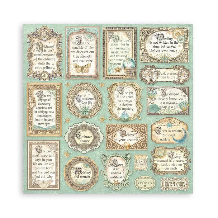 Stamperia -    8''x 8'' Double Sided Paper Pad - FortuneStamperia -    8''x 8'' Double Sided Paper Pad - Fortune Maxi Pad 22 Single Faced Sheets